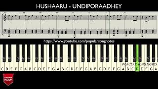 HUSHAARU  UNDIPORAADHEY  HOW TO PLAY  MUSIC NOTES [upl. by Loginov]