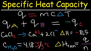 Specific Heat Capacity Problems amp Calculations  Chemistry Tutorial  Calorimetry [upl. by Sophi100]