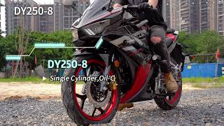 guangzhou dayun motorcycle150cc 175cc 200cc 250cc 300cc 400cc motor automobile riding [upl. by Eimmas]