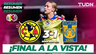 HIGHLIGHTS  América 31 Tigres  Liga Mx Femenil  CL2024 Semis  TUDN [upl. by Kiker]