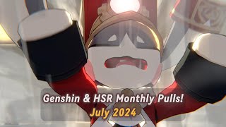 Genshin Impact amp Honkai Star Rail Monthly Pull  July 2024 [upl. by Asseral]