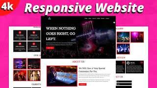 Complete Responsive Event Organizer Website Design Using HTML  CSS  Javascript  Step By Step [upl. by Aan]