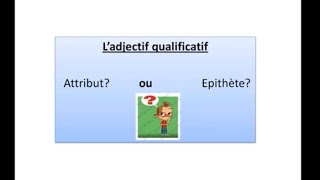 Français ladjectif épithète [upl. by Kappel]