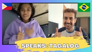 😲Filipina girl SHOCKED by my TAGALOG 😲🇵🇭💬 [upl. by Nylanej]