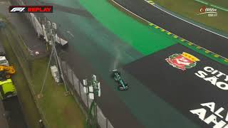 Alonso crash 2024 Brazilian GP Qualifying [upl. by Nylehtak794]