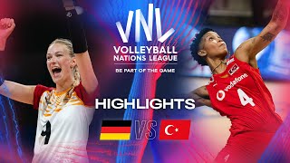 🇩🇪 GER vs 🇹🇷 TUR  Highlights  Week 2  Womens VNL 2024 [upl. by Selmner]