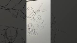 Practicing Dynamic Poses pose drawing draw learn practice sketch art fyp [upl. by Aneryc]