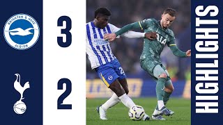 Brighton 32 Tottenham Hotspur  PREMIER LEAGUE HIGHLIGHTS [upl. by Anerbas]