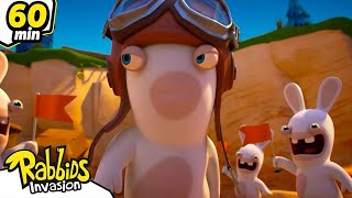 1h Compilation The rabbids are everywhere  RABBIDS INVASION  New episodes  Cartoon for Kids [upl. by Grobe]