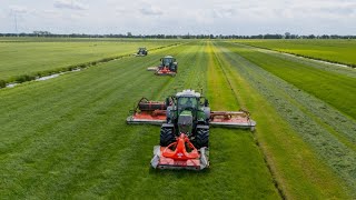 Maaien  3x Fendt  Maaicombinatie  Kaasboerderij Verweij [upl. by Notxed]