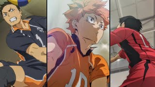 Top 10 Epic Received Moments in Haikyuu 1080p [upl. by Lashoh798]