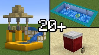 20 SUMMER Build Hacks in Minecraft [upl. by Sacks]