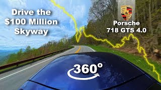 Porsche GTS 40  Drive the 100 Million Cherohala Skyway  360 Degree View  Best Backroad [upl. by Asilanom841]