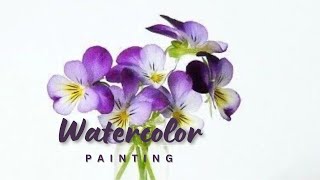 How to Paint Beautiful Spring Flowers In Watercolor [upl. by Rese]