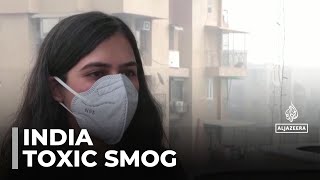 Toxic smog hovers over Delhi Authorities enact new measures to keep people safe [upl. by Llerrehc]