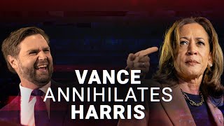 JD Vance on a warpath as he annihilates Kamala Harris Tim Walz and ABC reporter [upl. by Naillij]