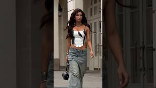 How to style baggy bootcut jeans style fashionstyle jeans [upl. by Anelet]