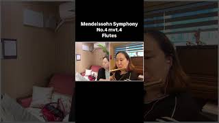 오케스트라 엑섭트 Mendelssohn Symphony No4 mvt4 flute excerpt  멘델스존 심포니 4번 4악장 플루트 엑섭트 듀엣 [upl. by Aramac911]