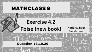 Class 9 maths chapter 4 exercise 42  ex 42 class 9 q 181920  42 math class 9 q 181920 [upl. by Vanhomrigh]