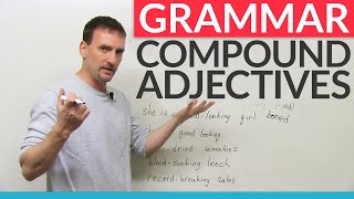 Learn English Punctuation How to use hyphens with compound adjectives [upl. by Crescint]