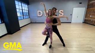 Chrishell Stause takes us behind the scenes of her 2nd week on ‘DWTS’ l GMA Digital [upl. by Norrehs]