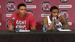 PJ Dozier amp Sindarius Thornwell PostGame Press Conference Missouri  11616 [upl. by Inaj]