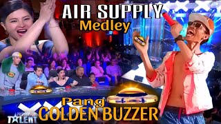 PILIPINAS GOT TALENT AUDITION  PART26  MEDLEY AIR SUPPLY PANG GOLDEN BUZZER ANG BOSSES NI KUAYA [upl. by Nomaid]