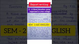 SEM 2 AEC ENGLISH Report writing trending sem2english [upl. by Ashton]