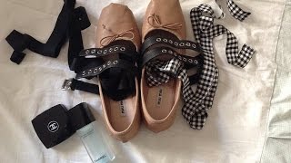 CURRENT FAVORITES  MIU MIU BALLERINAS REVIEW AND TRY ON [upl. by Murielle]