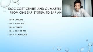 COST CENTER AND GL ACCOUNT DATA transfer through idoc from sap to sap systems [upl. by Reames362]