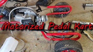 Putting An Engine In A Kids Pedal Kart [upl. by Loveridge]