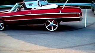 64 impala convertible with 22 foose rims and air bags [upl. by Lednyc]