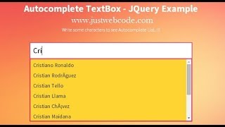 How to autocomplete textbox using jQueryjQueryui Step by step guide [upl. by Kendra]