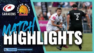 MATCH HIGHLIGHTS Saracens v Exeter Chiefs [upl. by Ahseenyt]