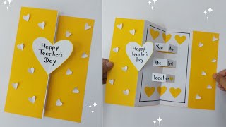 Happy Teachers Day Greeting Card Handmade  DIY Teachers Day Popup Card Ideas  Teachers Day 2024 [upl. by Deragon]