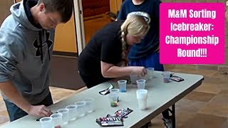 Minute To Win It Challenge MampM Sorting Icebreaker FUN CHAMPIONSHIP ROUND [upl. by Atenik478]