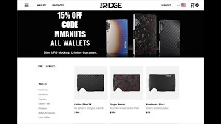 Ridge Wallet Coupon [upl. by Wolfson]