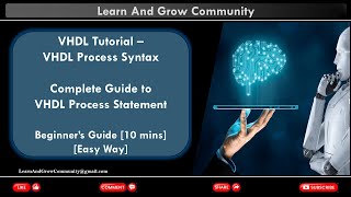 How Sequential statement works in VHDL What is VHDL process  VHDL Tutorial [upl. by Nelan105]