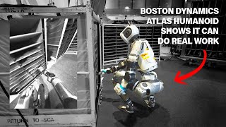 Boston Dynamics demonstrates Atlas humanoid at work [upl. by Lunna]