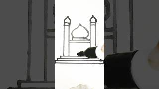 Easy mosque 🕌🕋 art drawing by snighda [upl. by Petua566]