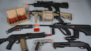 M32 Grenade Launcher Airsoft Toy Gun  Special Forces AK Type AUG FAMAS  Real Toy Guns Collection [upl. by Naraa748]