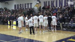 Haslett Varsity Boys Basketball District Final vs Williamston  2019 [upl. by Brade]