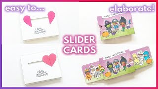 11 Ways To Make Slider Cards From Easy To Elaborate Card Making Tutorials [upl. by Adnertal692]