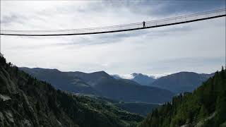 Aletschgletscher BelalpRiederalp Hängebrücke und AspiTitter Hängebrücke [upl. by Linell]