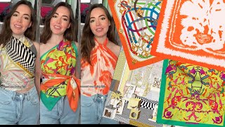 3 Ways to Wear an Hermes Scarf as A Top So It Doesnt Look Like a Scarf as a Top [upl. by Ahcsap672]