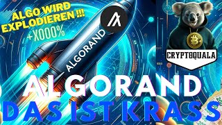 ALGORAND  RIESIGE NEWS STEHEN BEVOR 🚀🤯 ALGO XRP [upl. by Ahselrak50]