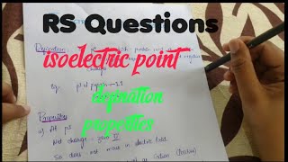 Isoelectric point biochemistry RS question [upl. by Ariak762]