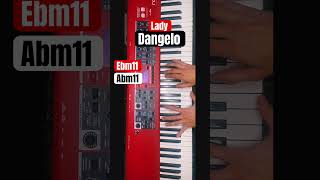 Fav artist of all time How to play lady by dangelo piano chords musictheory [upl. by Salinas]