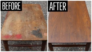 Mid Century End Table Restoration  Furniture Refinishing [upl. by Calesta]