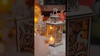 크리스마스 랜턴 만들었어요 lasercut Christmas lantern  christmas  DIY crafts  Flux Ador [upl. by Enelcaj]